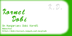 kornel dobi business card